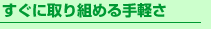 〈4〉すぐに取り組める手軽さ