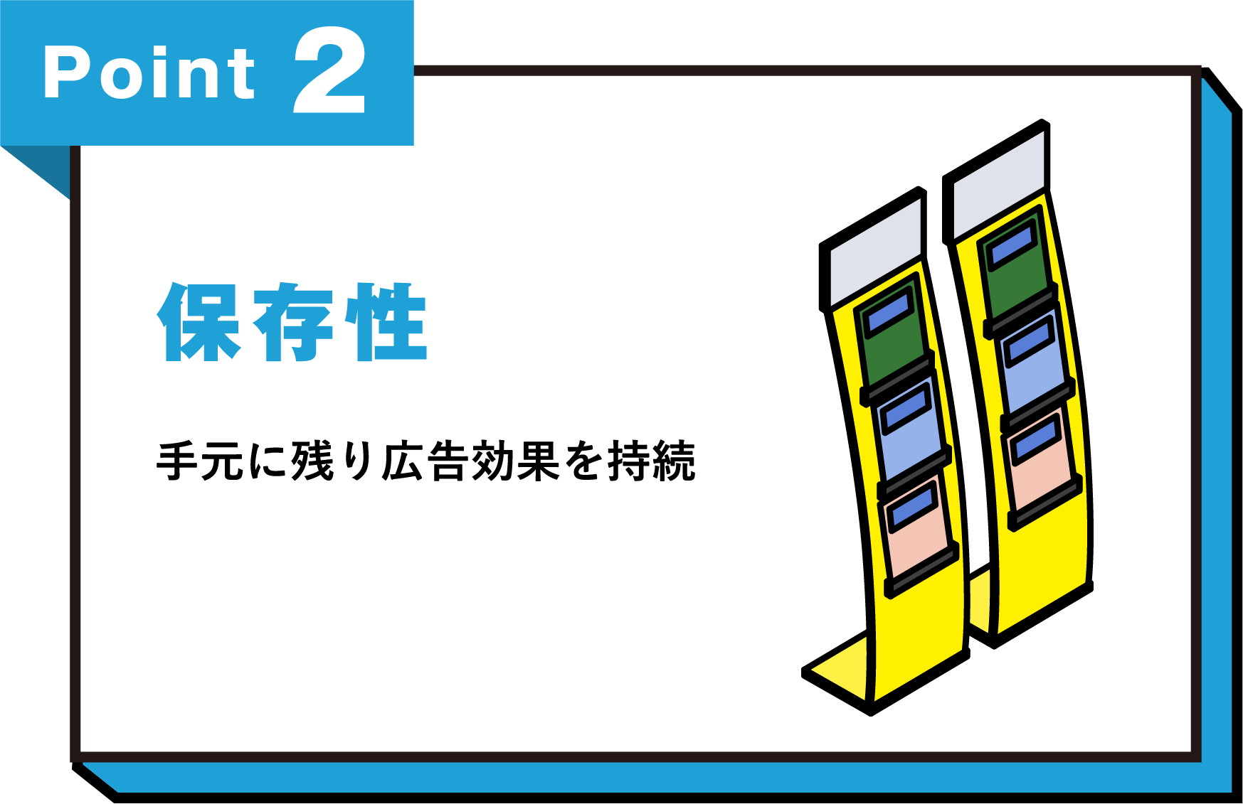 Point2 保存性 手元に残り広告効果を持続